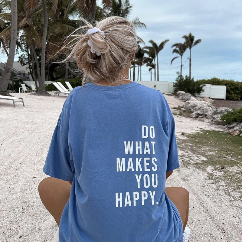 Blue Short Sleeve Mother-in-law Hip Hop