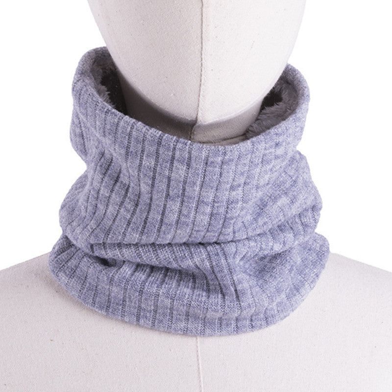 Hooded Knitted Scarf For Men And Women To Keep Warm And All-match Woolen Scarf