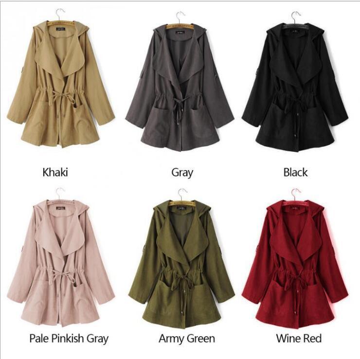 Hooded trench coat