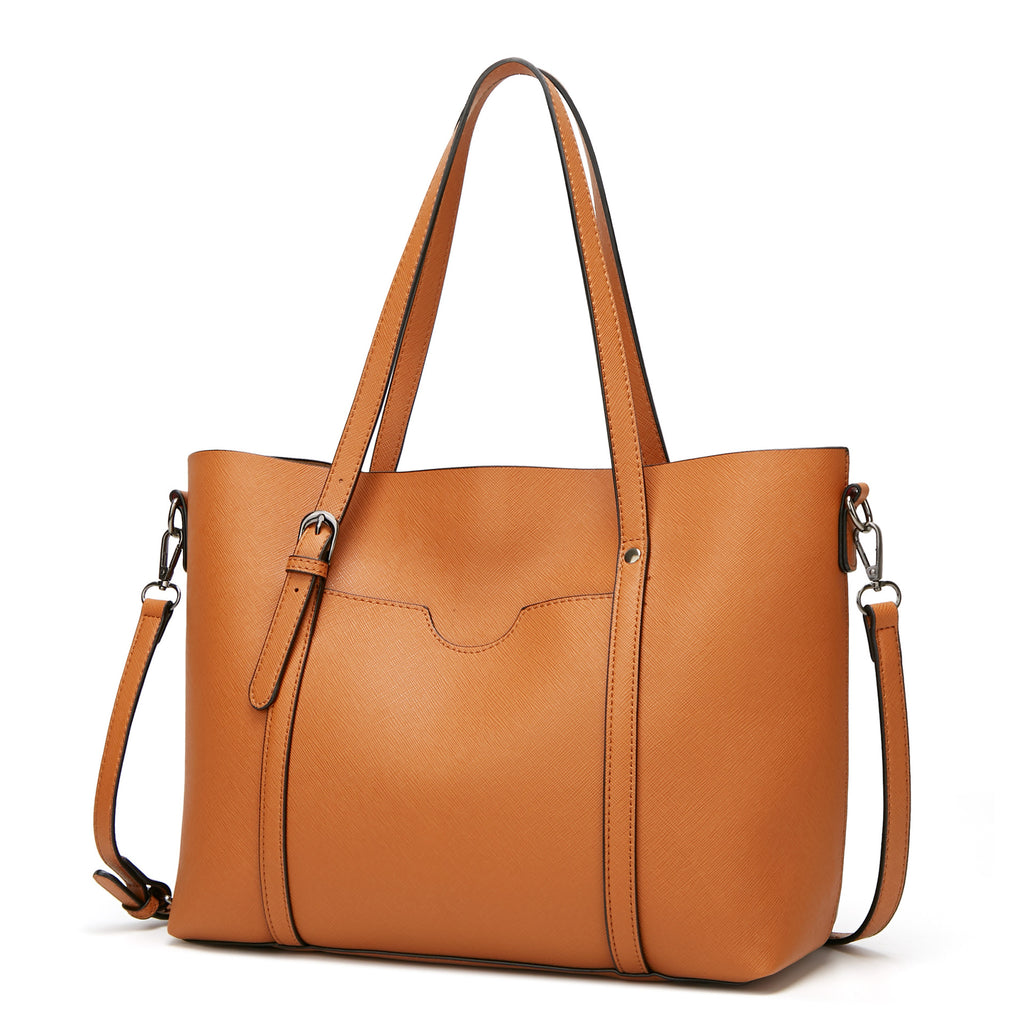 Cross pattern shoulder bag tote bag