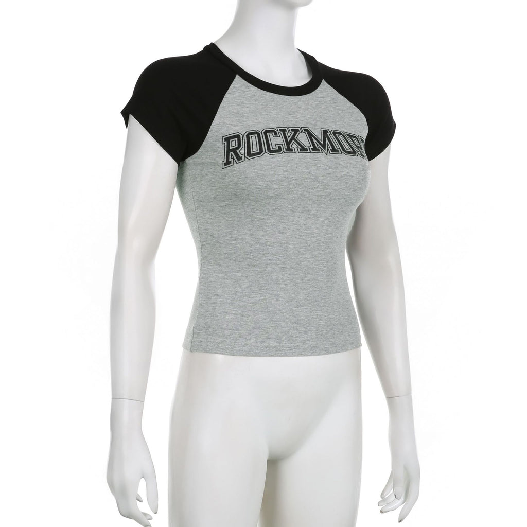 Spicy Girls' Tight-fitting Short Knitted Top With Exposed Navel
