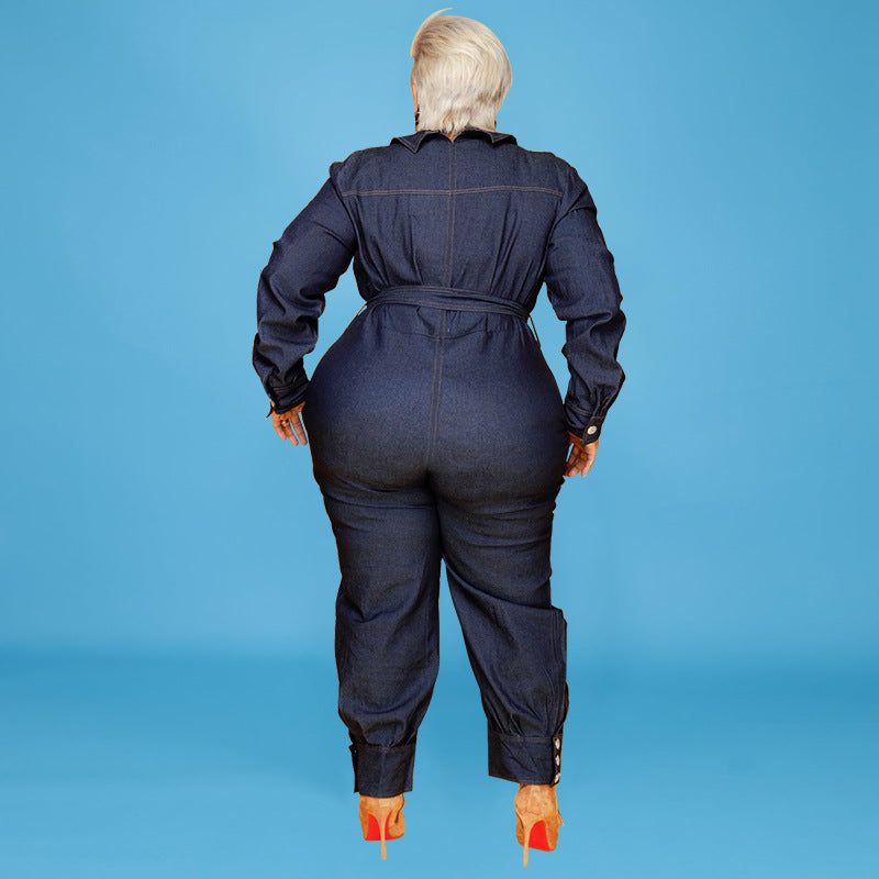 Autumn Lazada Rpmpers Plus Big Size Fat Women Denim Jumpsuit Autumn Lazada Rpmpers Plus Big Size Fat Women Denim Jumpsuit