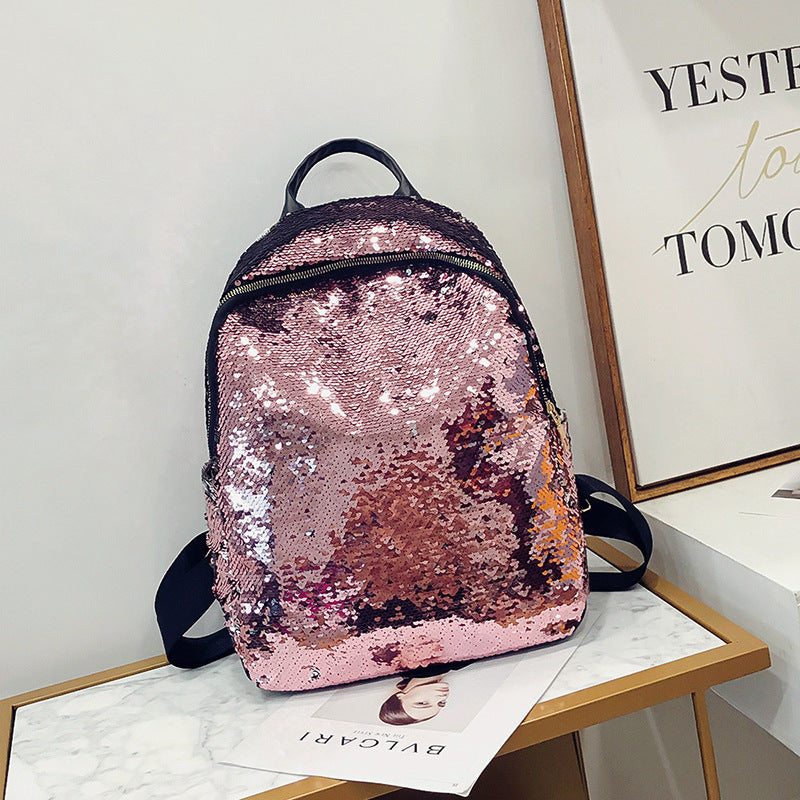 New Sequined Backpack Women Korean Version