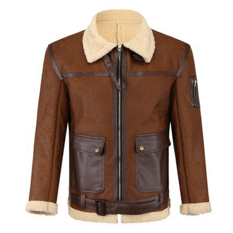 Fashion Simple Large Size Fur Personality Coat Men