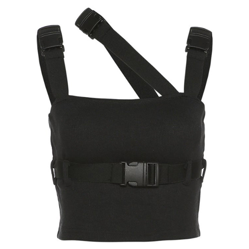 Schoolbag Buckle Short Strap Vest For Women