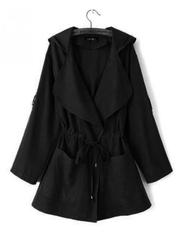 Hooded trench coat