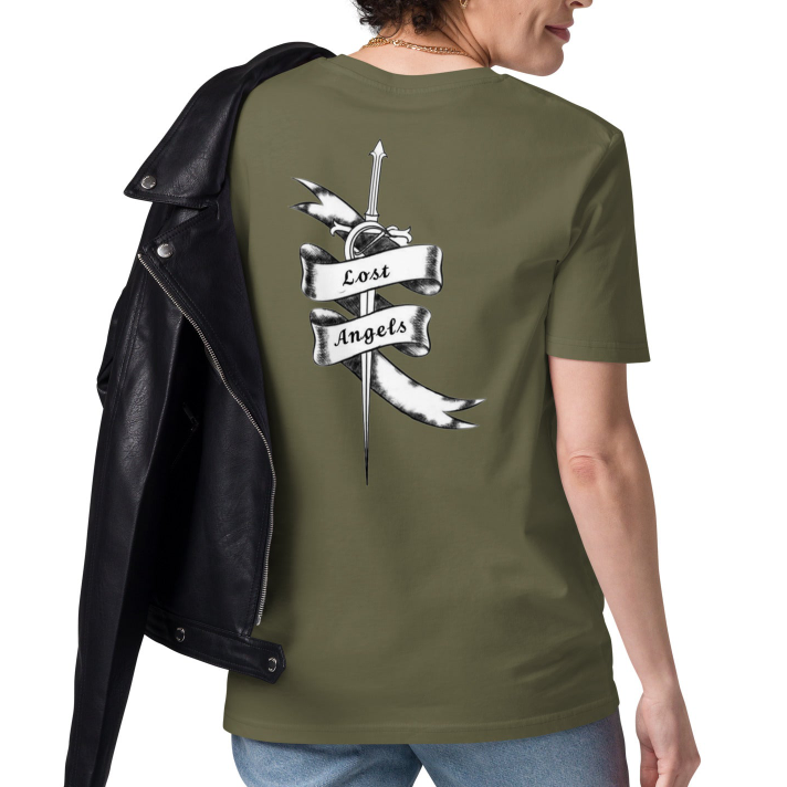 European And American Lost Angel Sword Back Digital Printing Casual Round Neck T-shirt