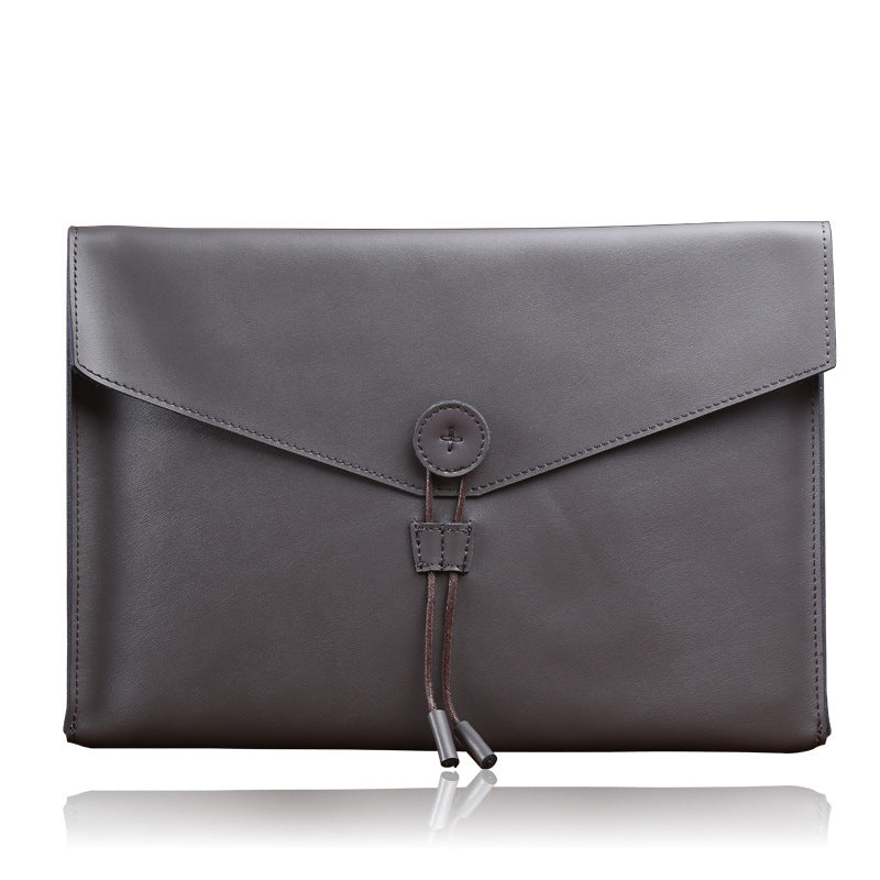 new real leather men bag men business leisure briefcase fashion retro A4 file package