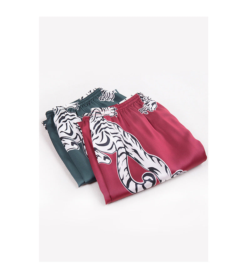 Men sleepwear Bottoms Silk Pajamas Print Long Sleep Pants Men sleepwear Bottoms Silk Pajamas Print Long Sleep Pants