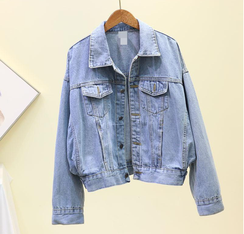 Women Heavy-duty Diamond-studded Denim Jacket