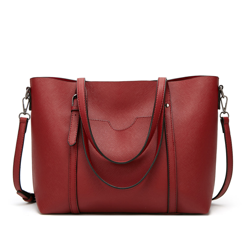 Cross pattern shoulder bag tote bag
