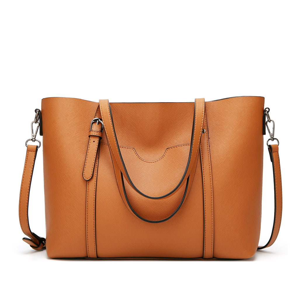 Cross pattern shoulder bag tote bag