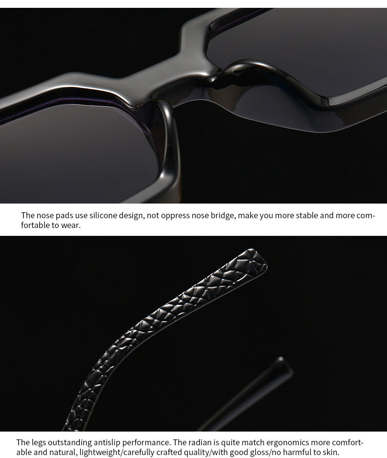 Fashion Catwalk Square Frame Butterfly Sunglasses For Men