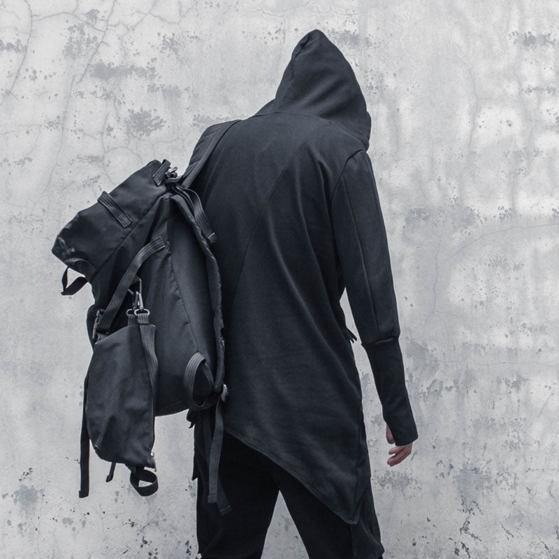 Dark Asymmetric Design Coat Gothic Trench Coat Men