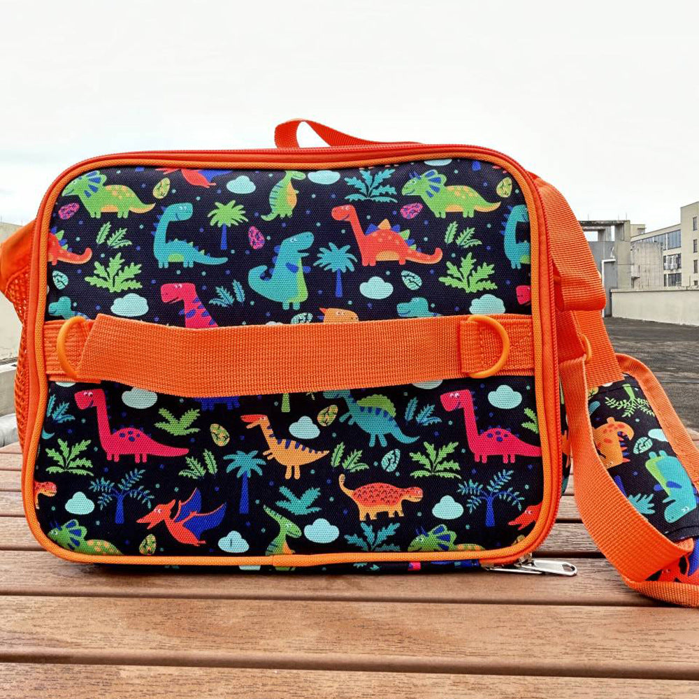 Crossbody Children Cartoon Lunch Bag Oxford Cloth Color Student Thermal Bag