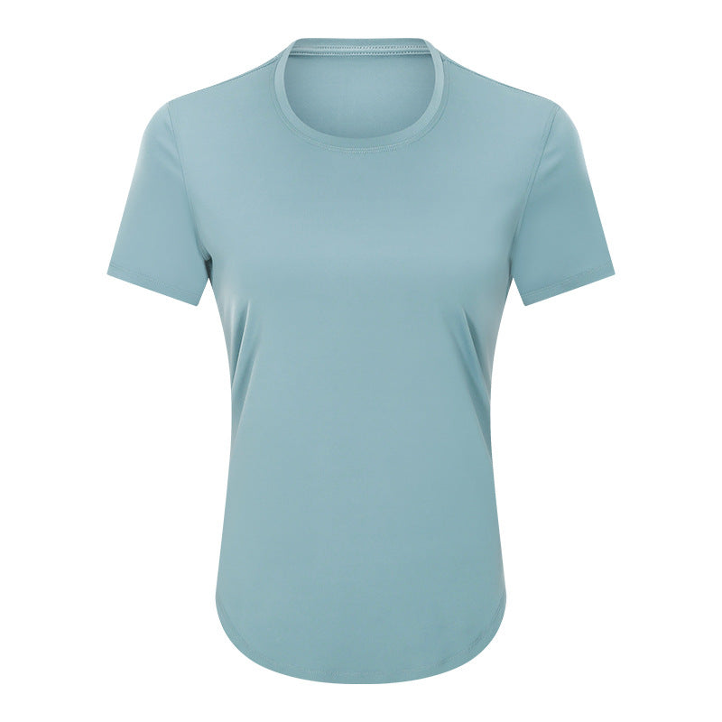 Simple Loose Brushed Yoga Ladies Short Sleeves