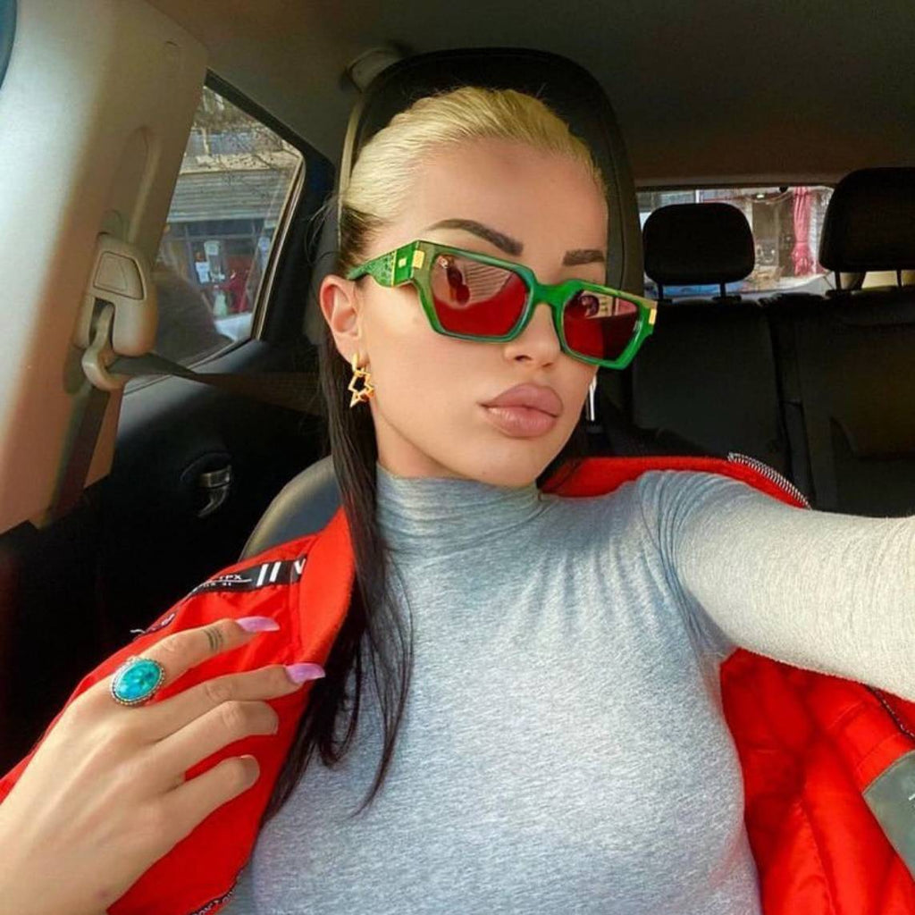 Fashion Catwalk Square Frame Butterfly Sunglasses For Men