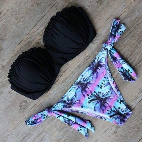 sexy bikini black purple tree