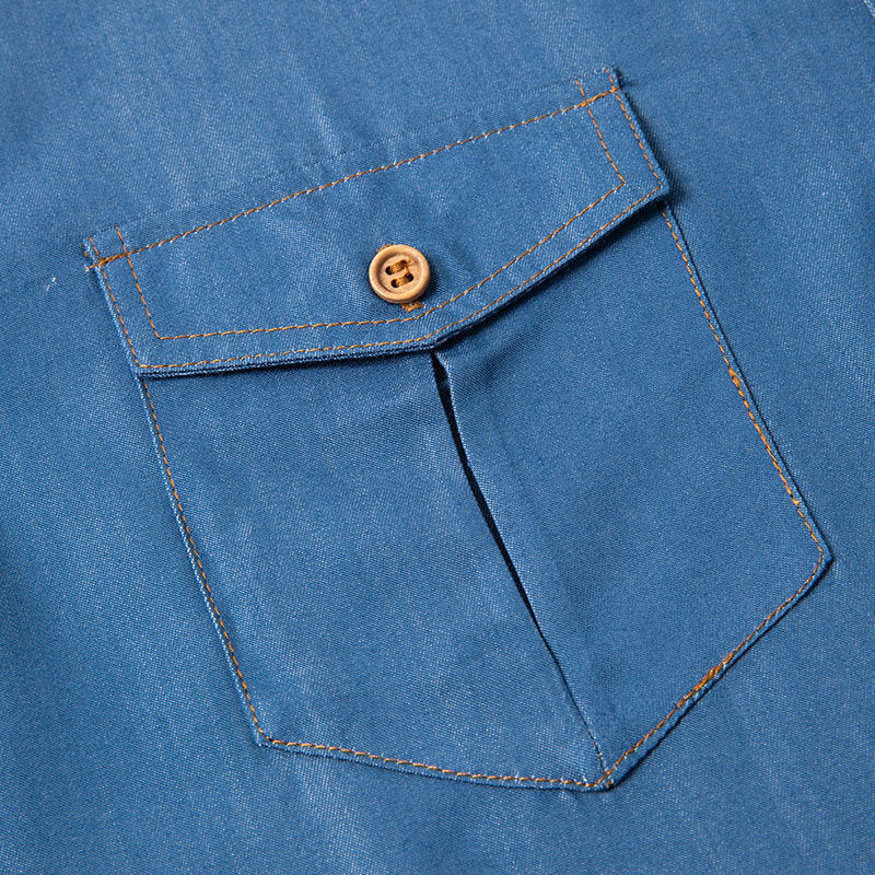 Denim short sleeve T-shirt
