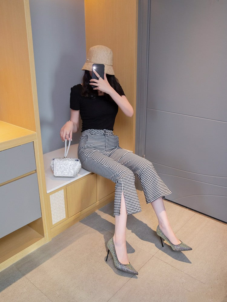 Diamond Bird Banquet Full Diamond Dress High Heels For Women 2023 New Elegant Pointed Stiletto Heel Bridesmaid Pumps