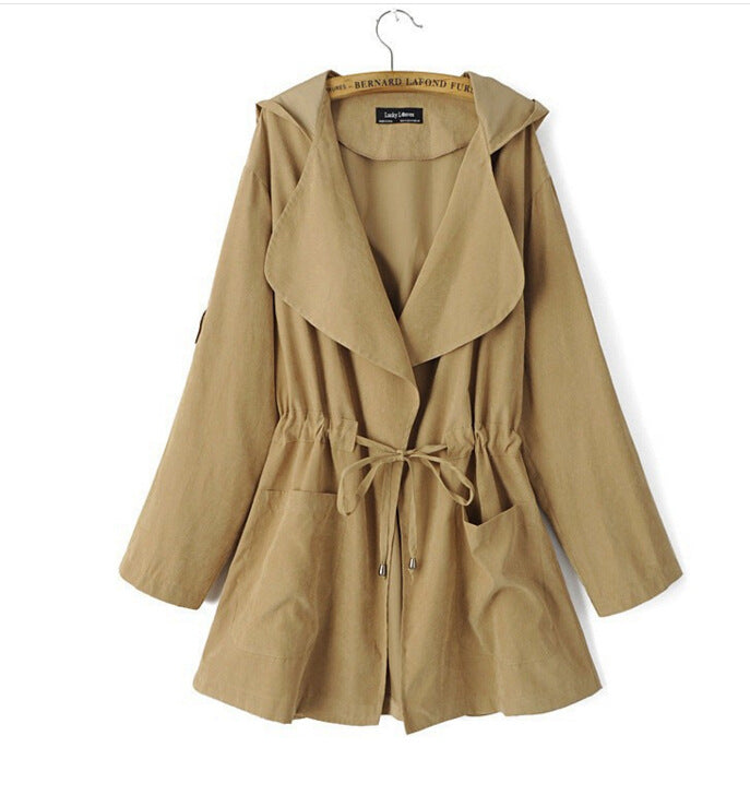 Hooded trench coat