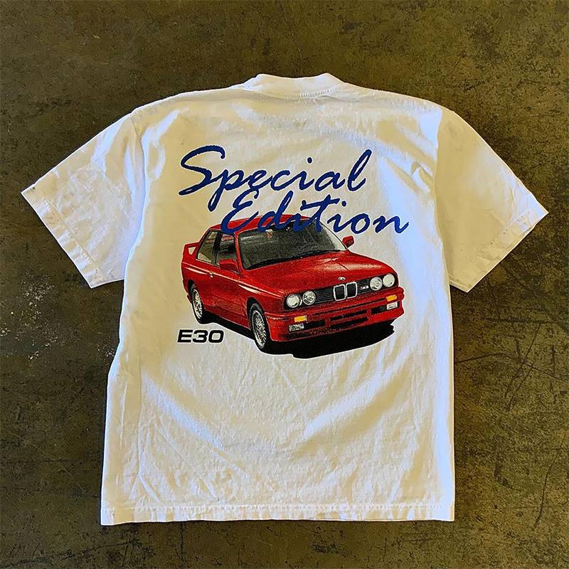 American Retro Design Sense Niche Short Sleeves
