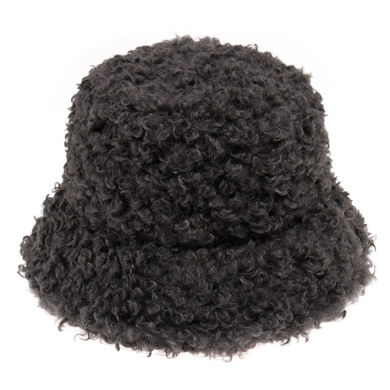 Lamb Wool Fisherman Hat Men Sunhat