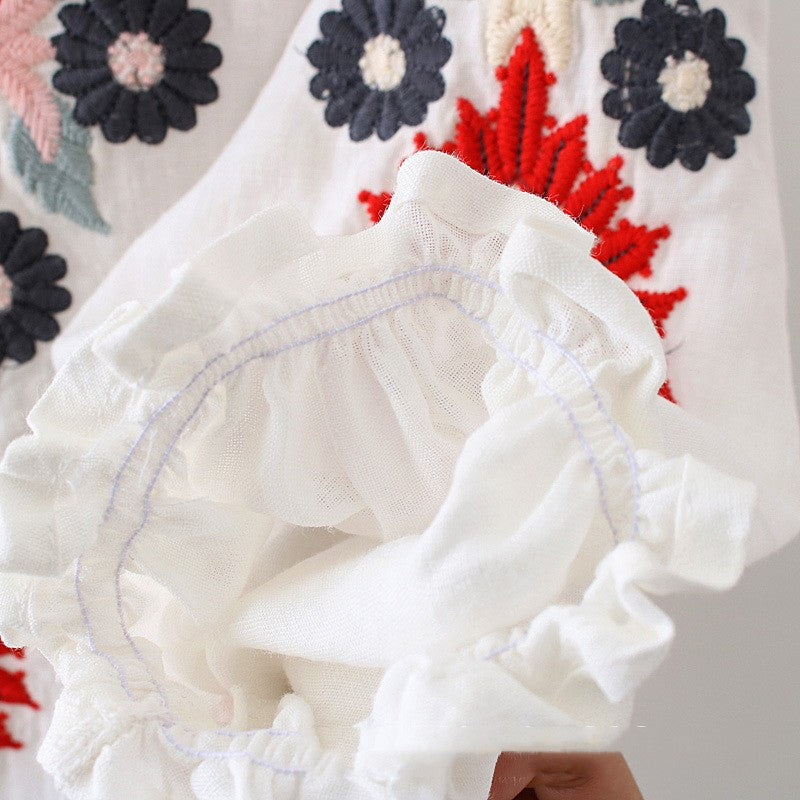 European And American Embroidery Loose Top Women's Clothing