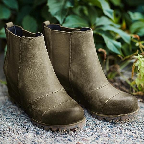 Europe and America Wedge heel Martin boots