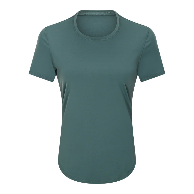 Simple Loose Brushed Yoga Ladies Short Sleeves