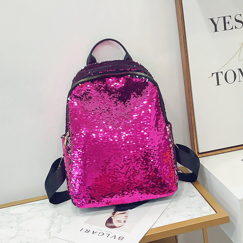 New Sequined Backpack Women Korean Version