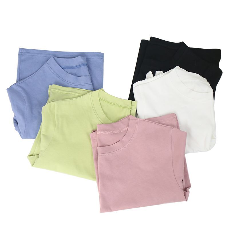 Cotton Round Neck Short Sleeved Top For Women
