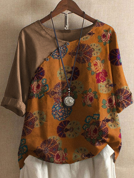 Women's Slim Fit Color Matching Cross Top