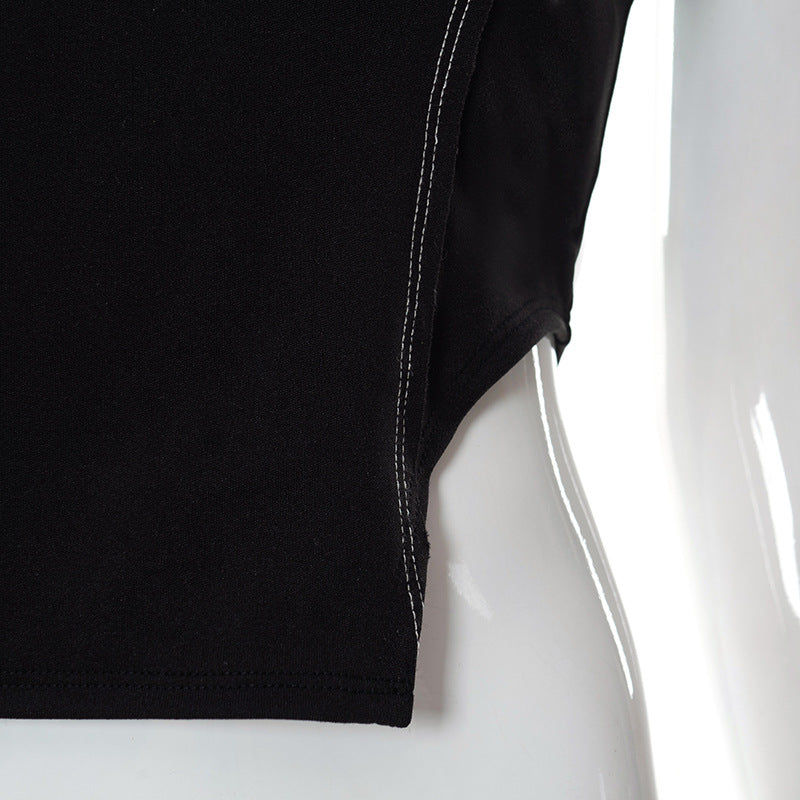Lip Print Sling Pullover Sleeveless Female