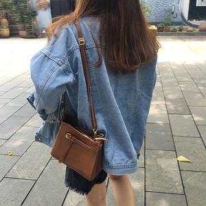 Loose student bf style denim jacket women