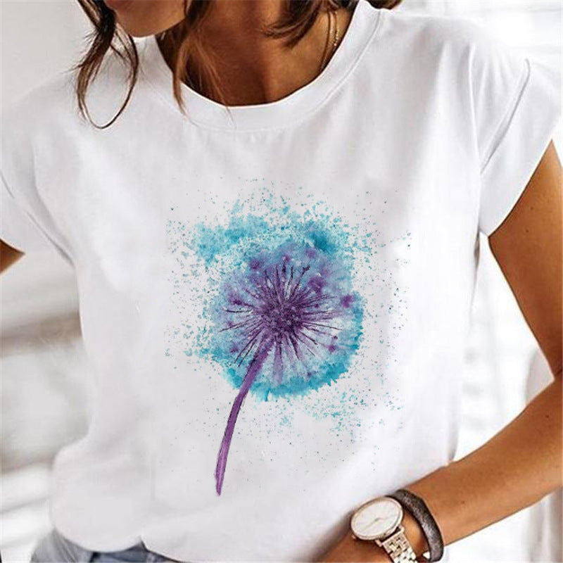 Street Personalized Feather Versatile T-shirt