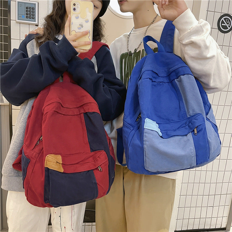 Canvas Backpack Schoolbag For Women