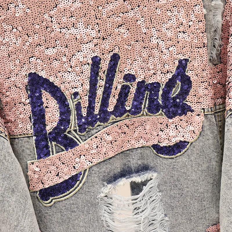 Loose Distressed Denim Jacket Women Jacket