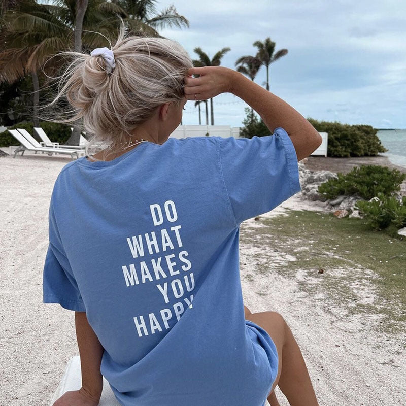 Blue Short Sleeve Mother-in-law Hip Hop