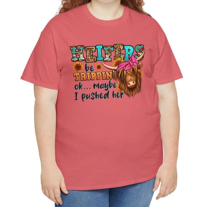 European And American Heifers Be Trippin' Classic Unisex Printed Casual Round Neck Short Sleeves T-shirt