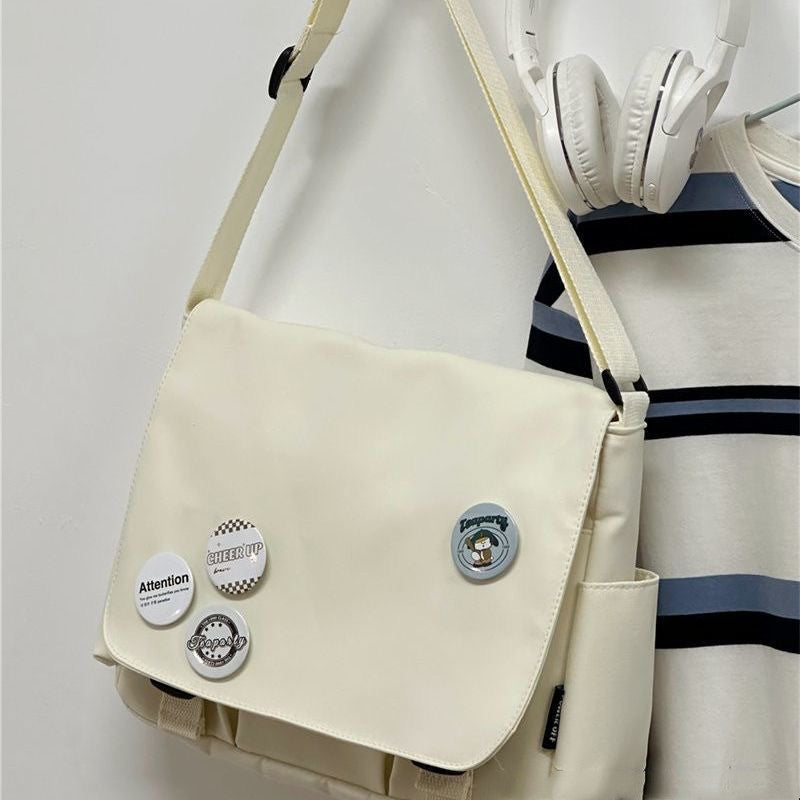 Japanese Ins Solid Color Large-capacity Crossbody Bag Women