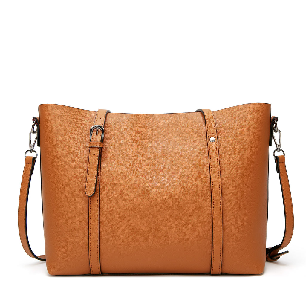 Cross pattern shoulder bag tote bag