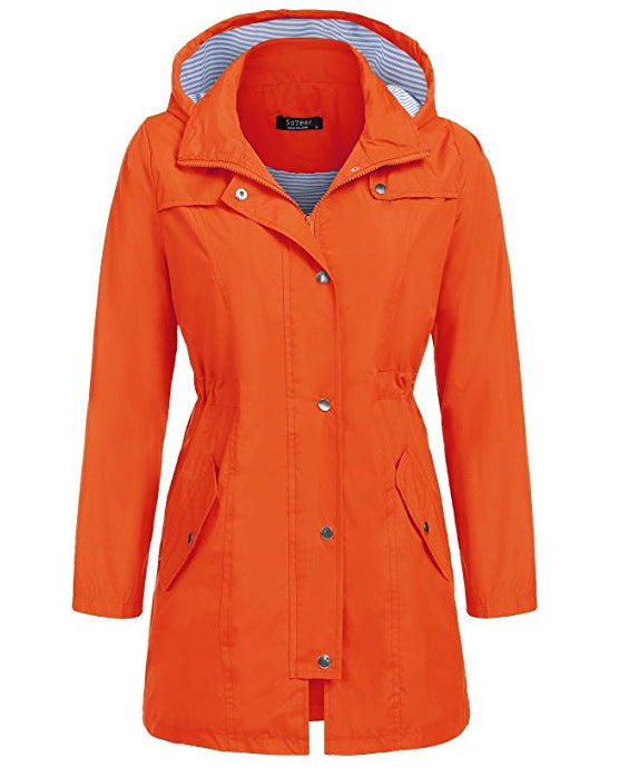 Hooded trench coat