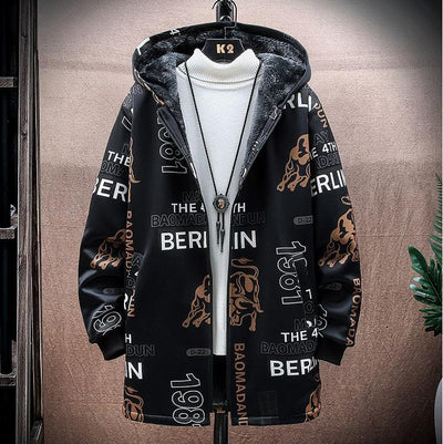 Men Plus Size Velvet Padded Coat Men Plus Size Velvet Padded Coat