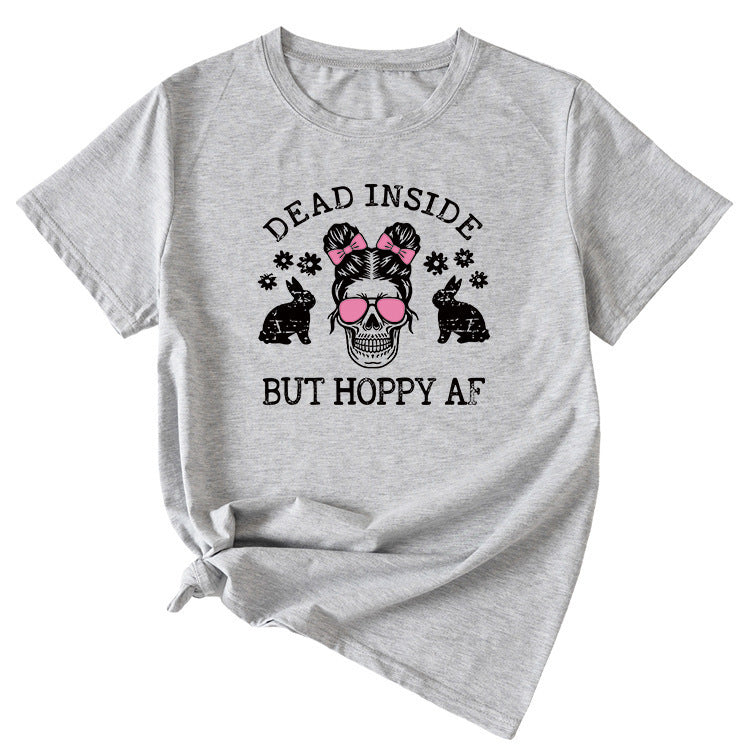 Skull Pattern Women's Summer Round Neck Short Sleeve Skull Pattern Women's Summer Round Neck Short Sleeve