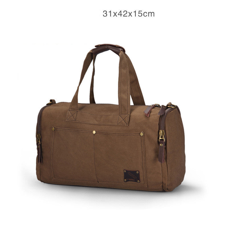 Canvas travel bag large capacity outdoor handbag for men