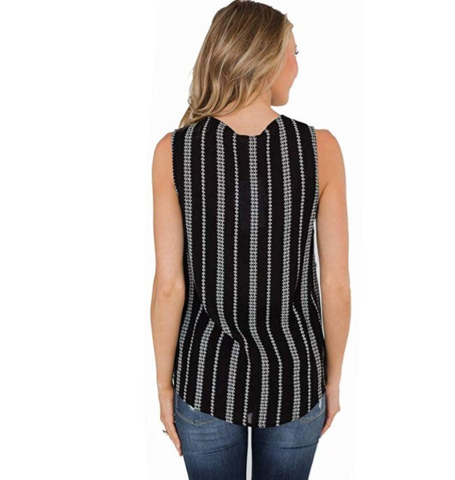 Casual Buttoned Pullover V-neck Women's Shirt