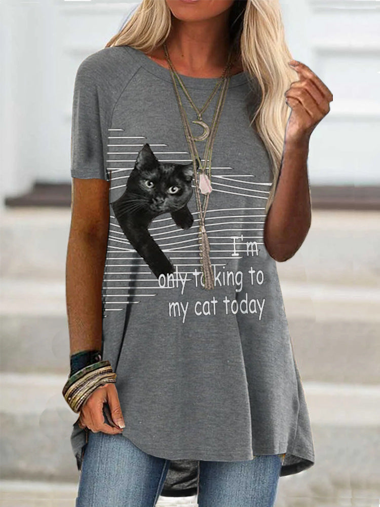 Fashion Women's Short Sleeve Digital Printing