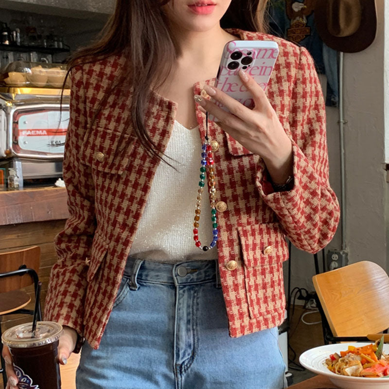 Tartan Short Jacket For Women