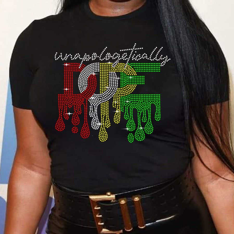 Hot Diamond Round Neck T-shirt